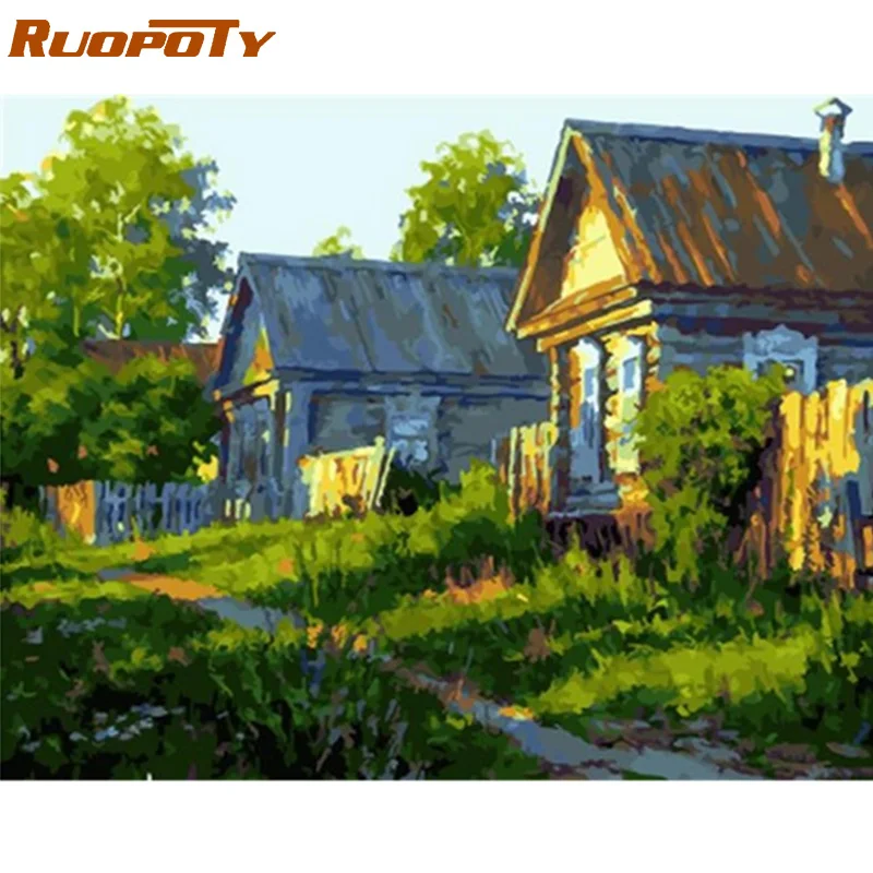 RUOPOTY 60x75 см рамка Сова сделай сам картина по номерам набор животные Раскраска по номерам Современная Настенная художественная картина по номерам домашний декор - Цвет: 1660