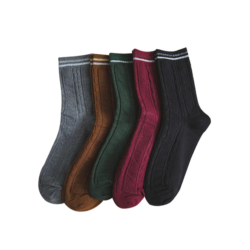 6 пар в партии Классические хлопковые полосатые носки искусство винтажном стиле