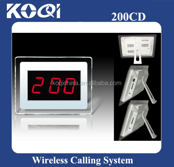 Dinner Bell Call System Service Calling Button Waiter Transmitter Display Popular In All Restaurant( 1pcs display+ 22pcs Buzzer) |