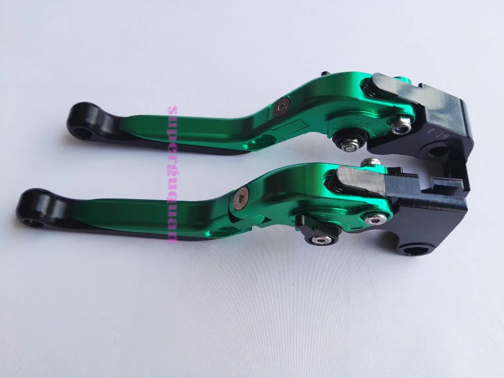 Складной выдвижной тормоз для мотоцикла с ЧПУ зеленый рычаг Yamaha YZF R1 2009 2010 2011 2012 2013