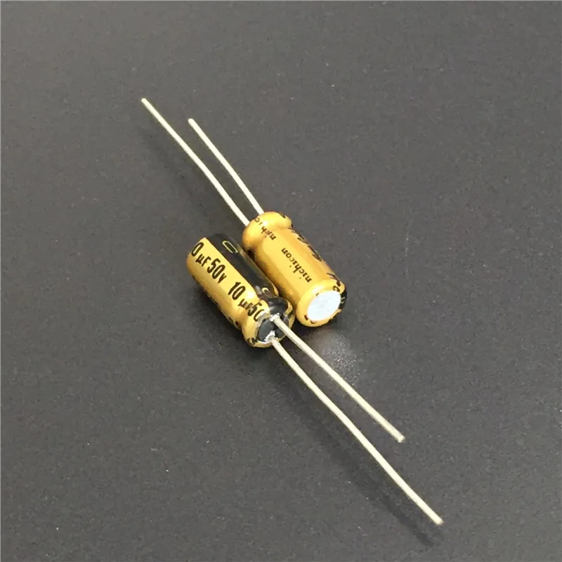 100 шт. 10мкФ 50В NICHICON FG (тонкое золото) 5Х11 мм 50V10uF аудио конденсатор высшего класса |