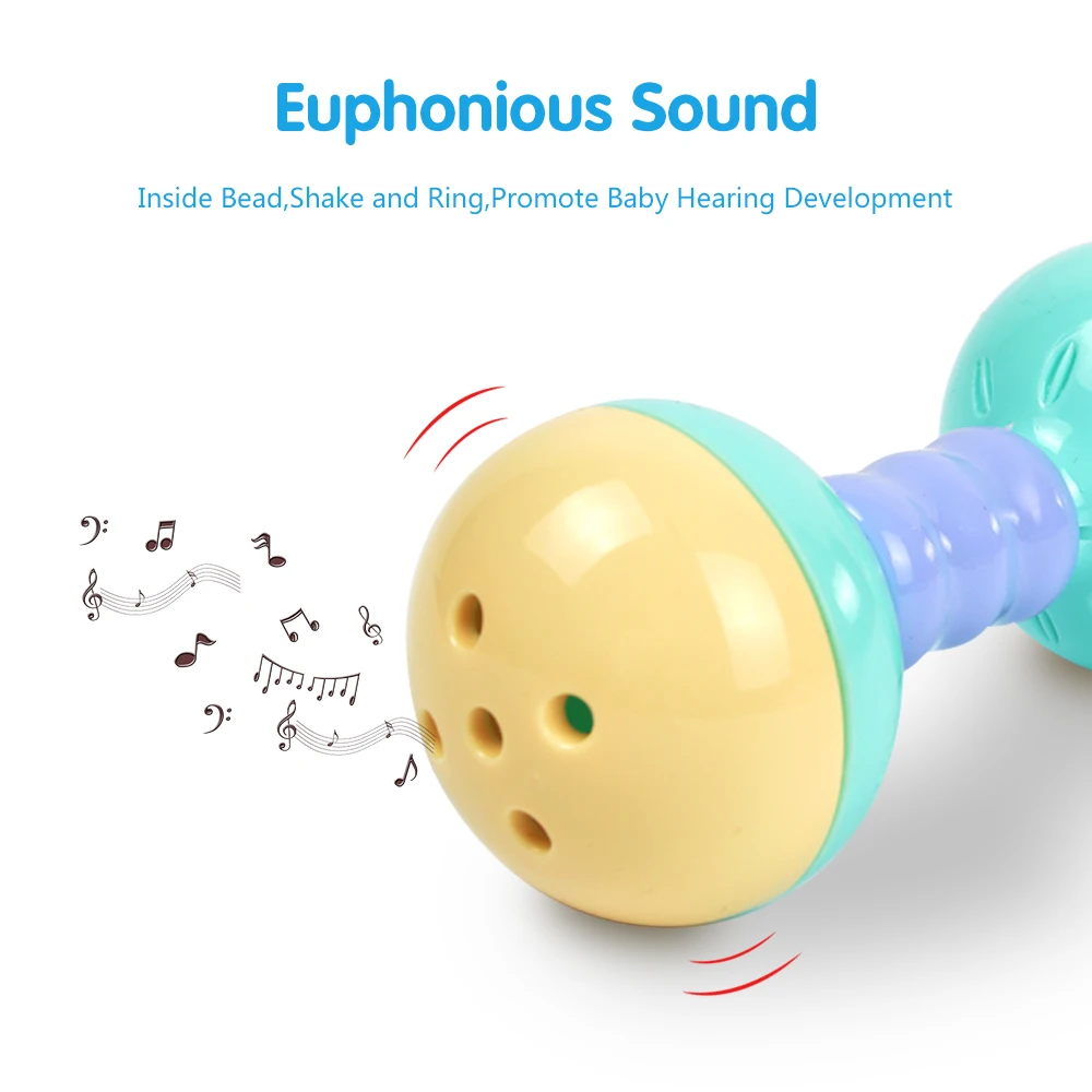 Tumama 8PCS Newborn Flexible Teether Rattles Infant Animal Hand Bell Musical Baby Child Toy Development Hear Bed Handbell | Игрушки и