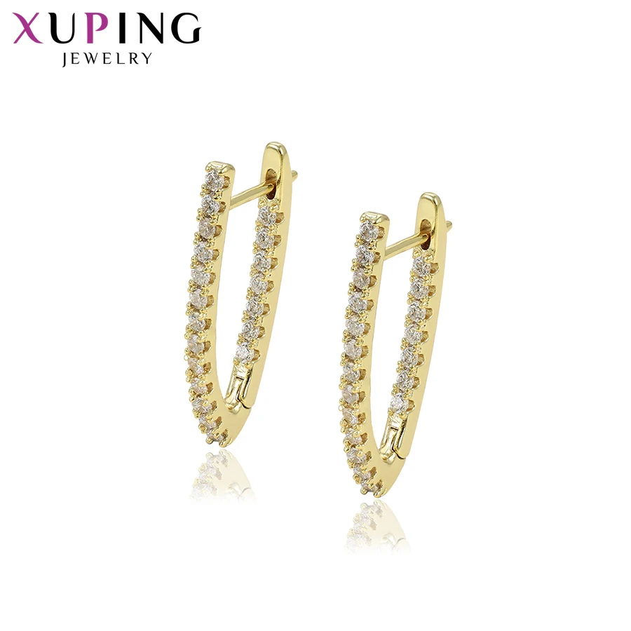 Xuping Hoop Earrings Synthetic Cubic Zirconia Vintage Jewelry for Women Romantic Christmas Gifts S63.4-97445