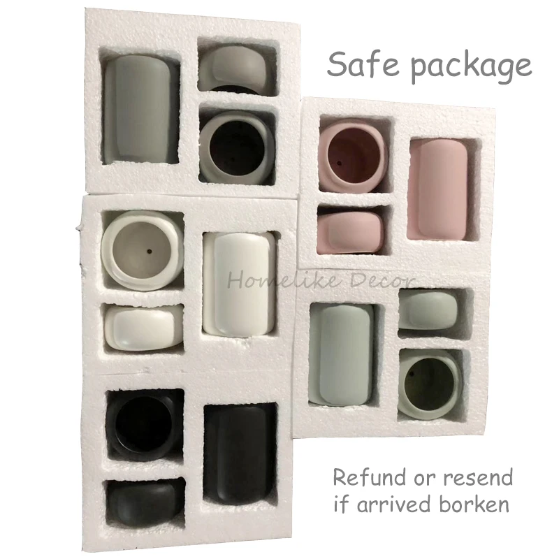 3 шт. современные цилиндрические керамические горшки матовые фарфоровые