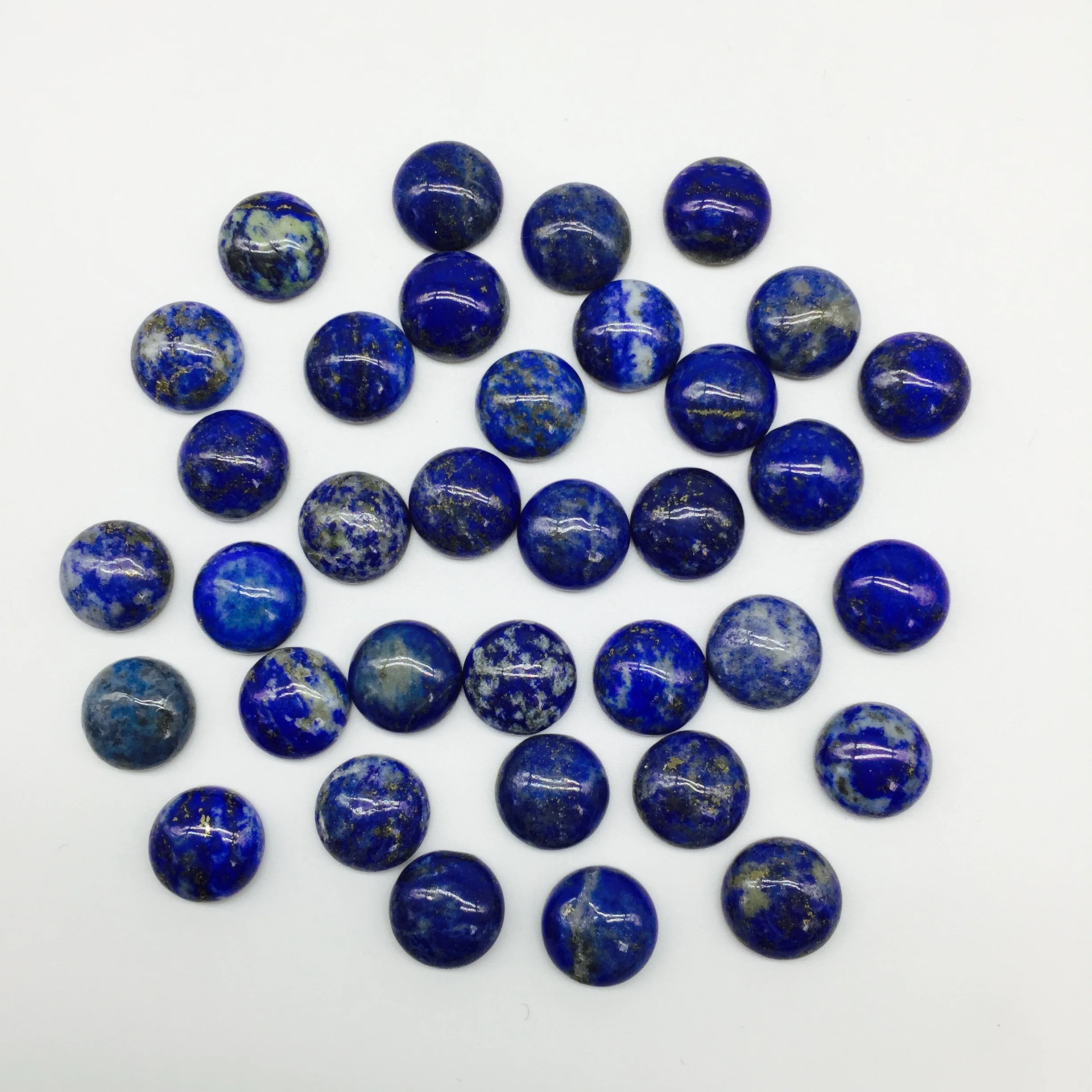 Модный высококачественный круглый кабошон из натурального камня Lapis Lazuli 12 мм для
