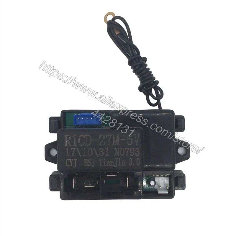R1CD-6V receiver Детский электромобиль с дистанционным управлением 27 МГц, детский автомобильный универсальный пульт дистанционного управления, игрушечный Автомобильный контроллер, радиопередатчик - Цвет: R1CD-6V receiver