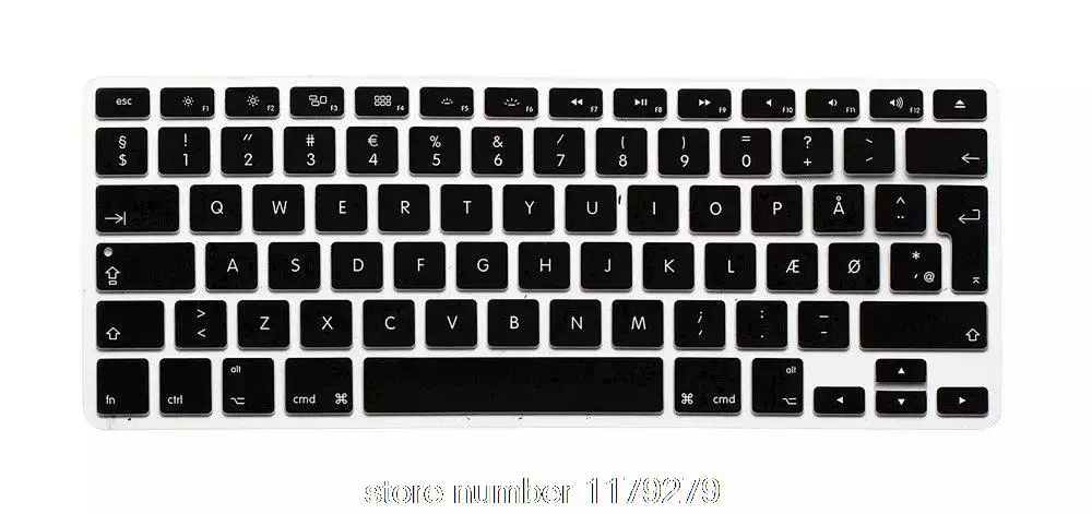 Датский ЕС ЕВРО силиконовый чехол для клавиатуры защитная пленка Mac MacBook Pro Air Retina