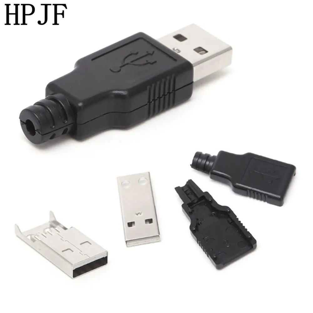 10 шт./лот USB Мужской 4Pin в Тип разъем с пластиковой крышкой для обмена данными