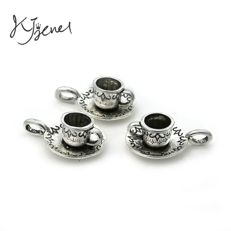 KJjewel тибетская Посеребренная кофейная чашка чайник подвески ювелирные изделия