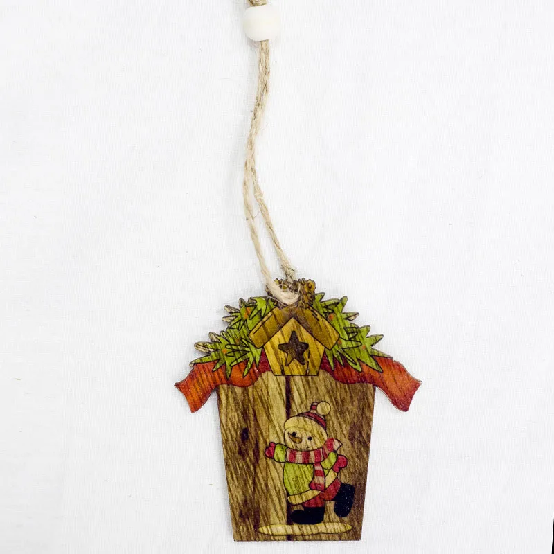 3 шт. DIY Деревянные Подвески Рождество Дерево ремесел Xmas елочные украшения для