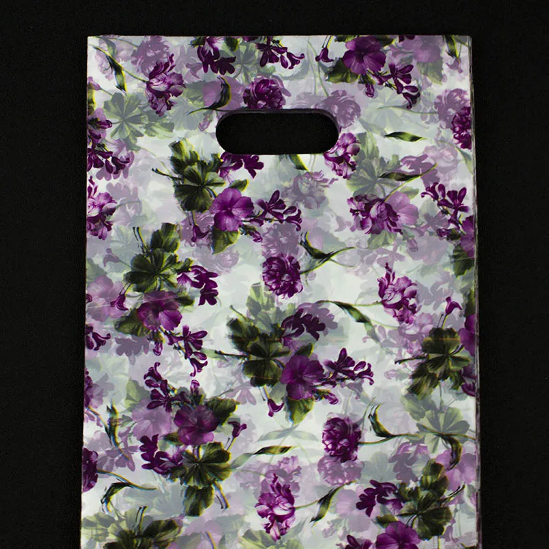 100 шт. 15X20cm бабочка лотоса с кружевом в виде розочек Пластик сумки 11 Цвета