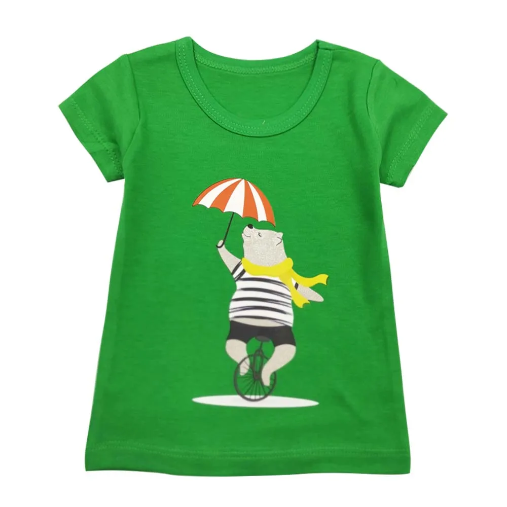 1 упаковка футболки для маленьких девочек летняя одежда малышей с коротким