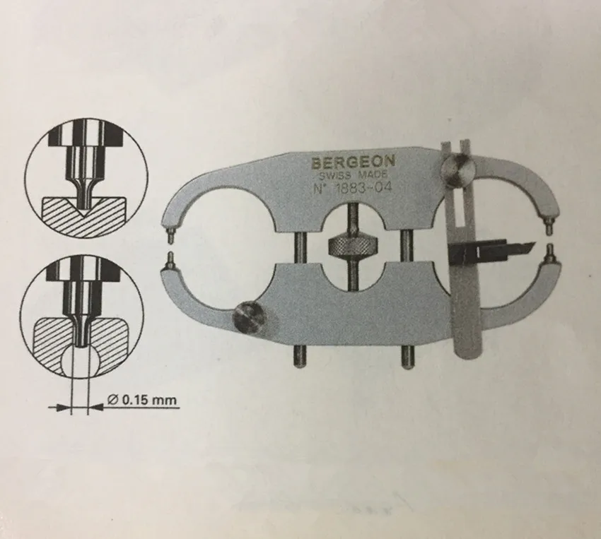 Bergeon 1883-04 Truing суппорты. Большая модель с параллельным открыванием Compases de ocho. Modelo grande con abetura paralela часы инструмент