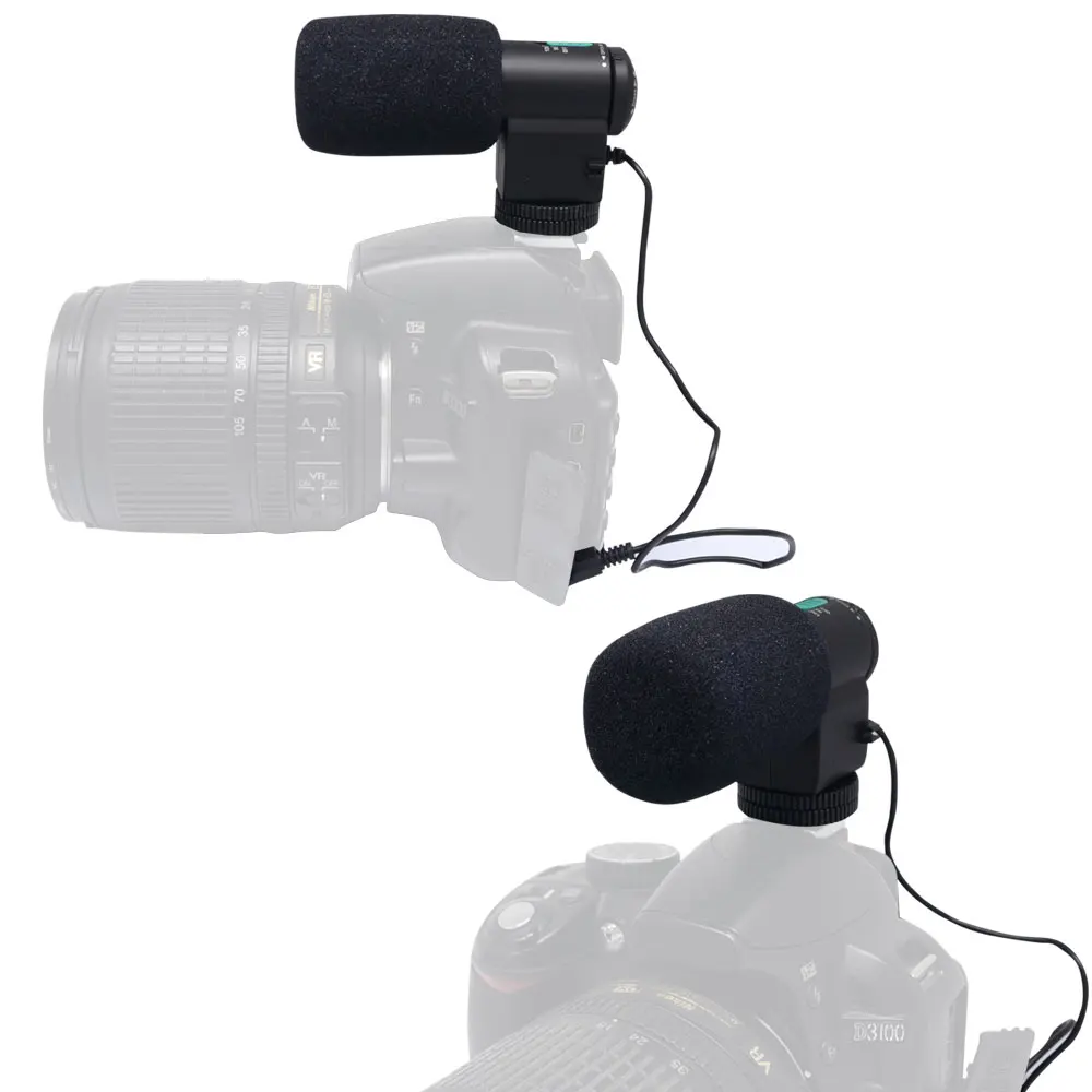 MIC-109 направленный стерео микрофон для 3 5 мм Mic Jack Canon/Nikon/Sony/Pentax DLSR камер и DV