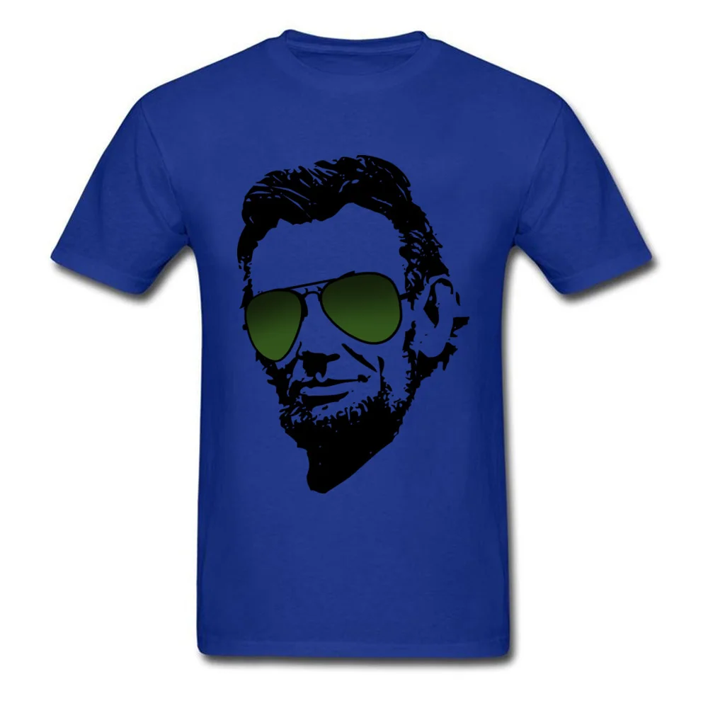Нормальная крутая Мужская футболка Abe Lincoln in aviators модные хлопковые Топы И
