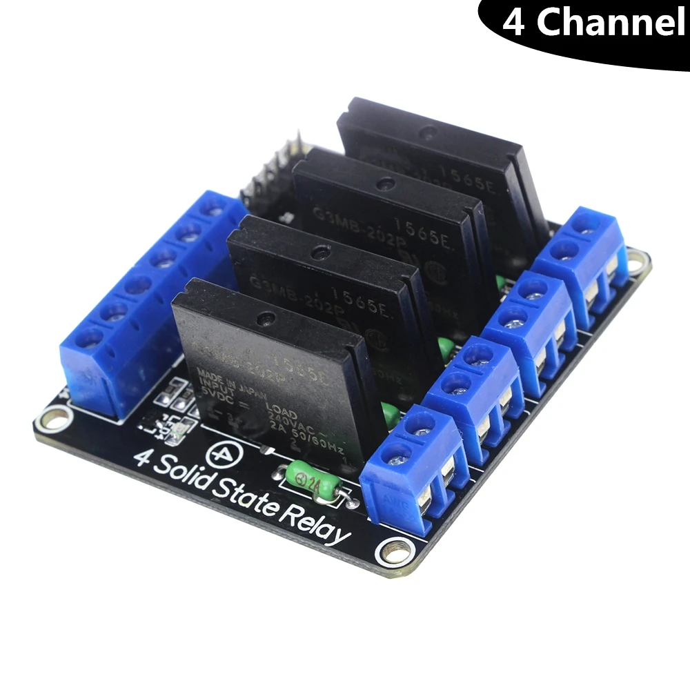 1/2/4 канала твердотельные реле G3MB-202P DC-AC PCB, SSR в 5VDC из 240V AC 2A для arduino