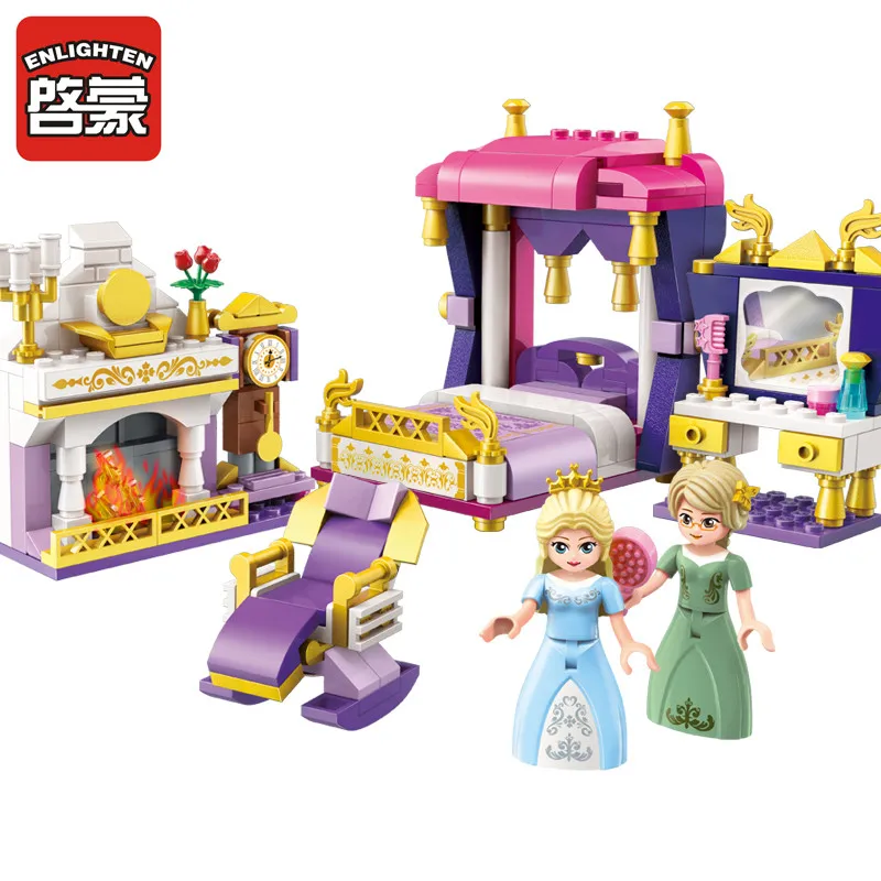 

Enlighten Building Block Girls Princess Leah Bedchamber 2 Figures 269pcs Educational Bricks Toy For Girl Gift
