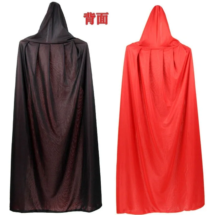 Мужская накидка ведьмы вампира wicca черная с капюшоном костюмы на Хэллоуин для