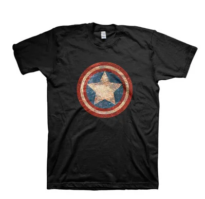 Агенты щит капитан америка принт футболка косплей костюм мужчины летний стиль с