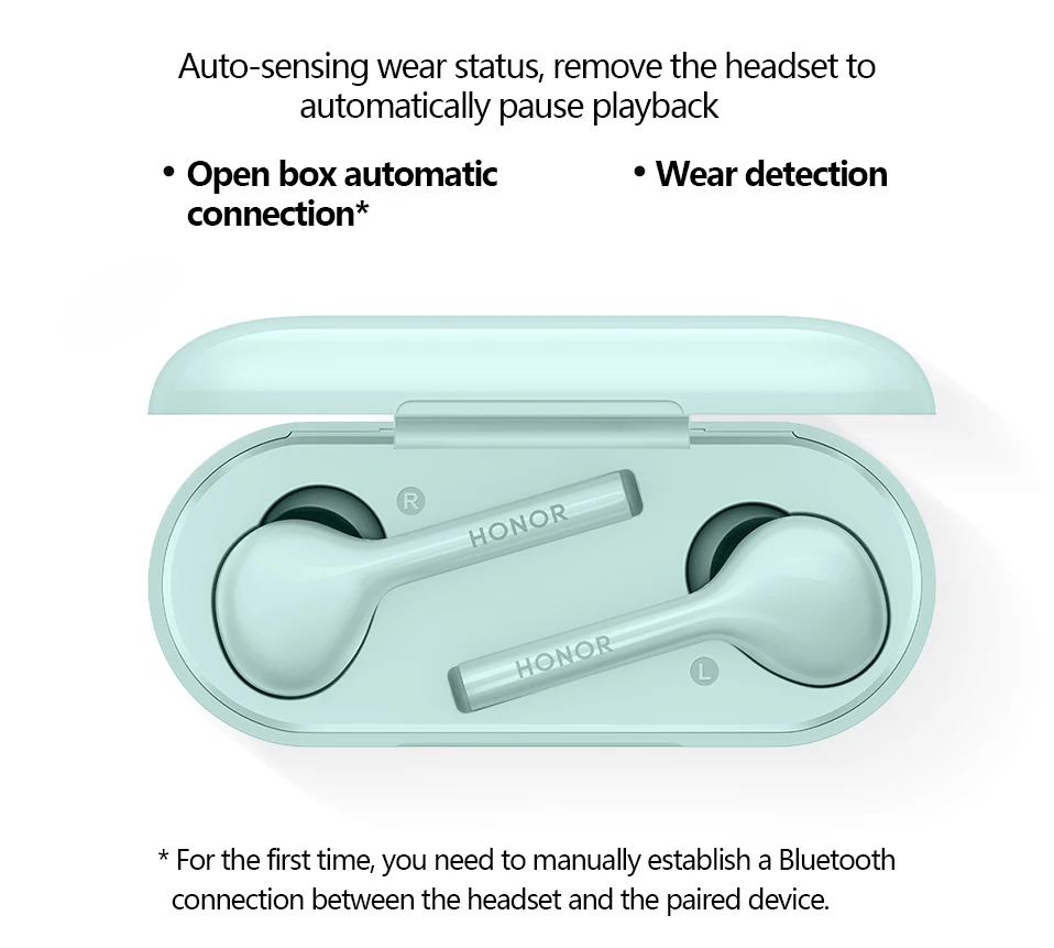 huawei Honor FlyPods Молодежный Bluetooth истинная Беспроводная стерео гарнитура наушники ENC автоматическая пауза управление IP54 Водонепроницаемый