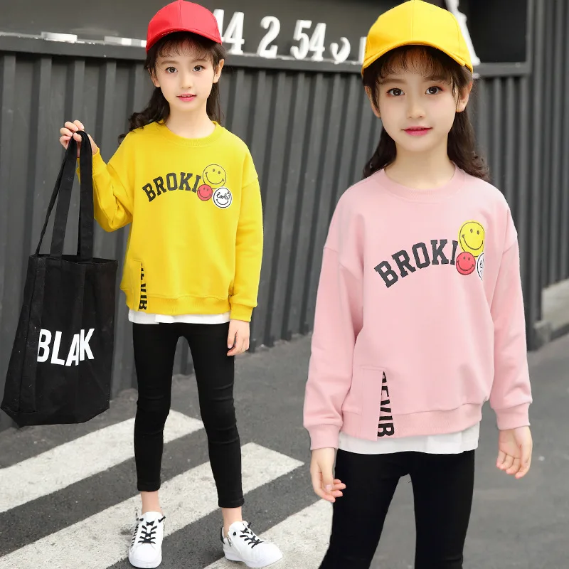 Весна 2018 новый детский свитер большой для девочек-подростков водолазка куртка