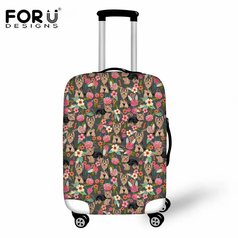 FORUDESIGNS/ чехол для костюма йоркширского терьера, Эластичный Защитный чехол на чемодан, аксессуары для путешествий, 18-30 дюймов, чехол на колесиках - Цвет: CJ0558