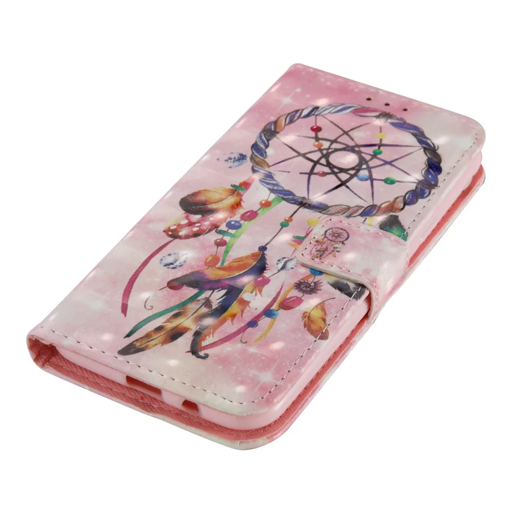 Розовый Dream Catcher 3D красочные картины бумажник флип Чехол подставка для Samsung Galaxy J3