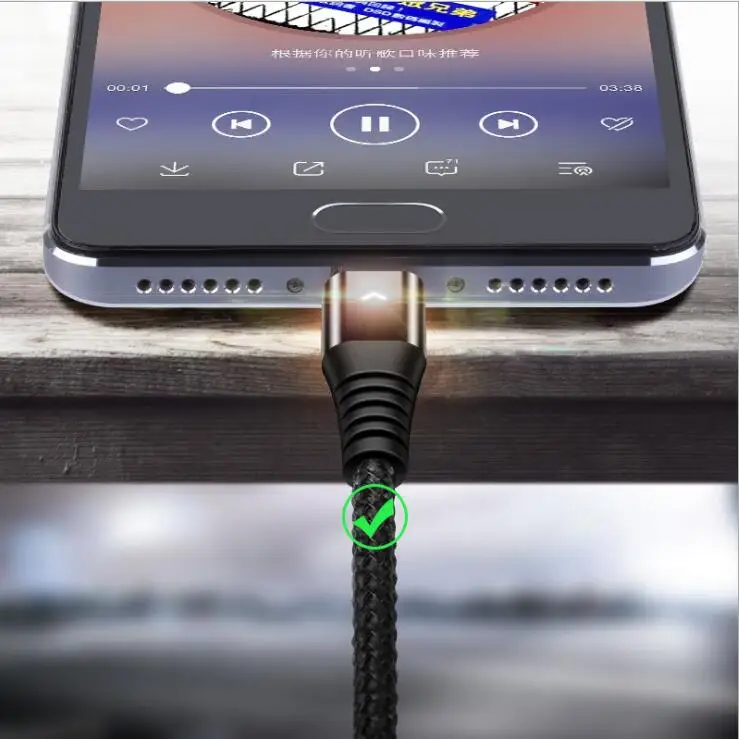 Светодиодный кабель usb type-C для быстрой зарядки и передачи данных, 1,8 м, 3 м, а, для samsung, Xiaomi, huawei, Redmi, LG, шнур type-C