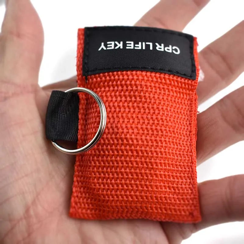 20 шт./лот Новая маска для реанимации CPR на брелоке для ключей Экстренный экран лица Жизнь Спасение для инструментов здравоохранения 3 цвета включены.