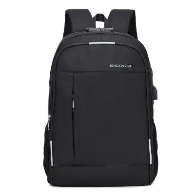 Anti Theft человек рюкзак USB заряженный ноутбук большой bagpack дорожная сумка для Для мужчин школьников мальчиков и девочек mochila hombre - Цвет: Black bagpack