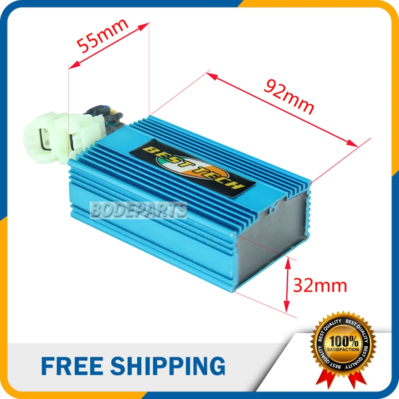 DQ144 Racing 6 контактная круглая Катушка зажигания переменного тока GY6 CDI Box для CG 125 250 CC