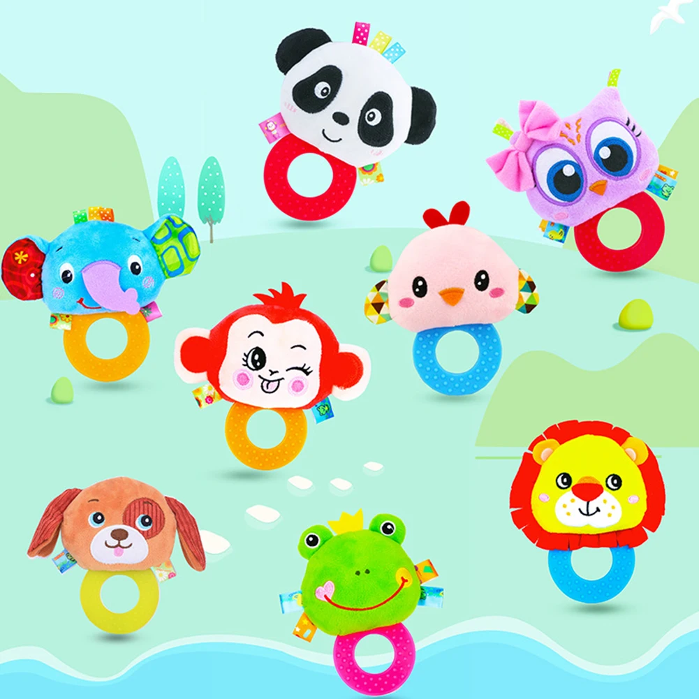 Плюшевая собака животное детская игрушка для прорезывания зубов