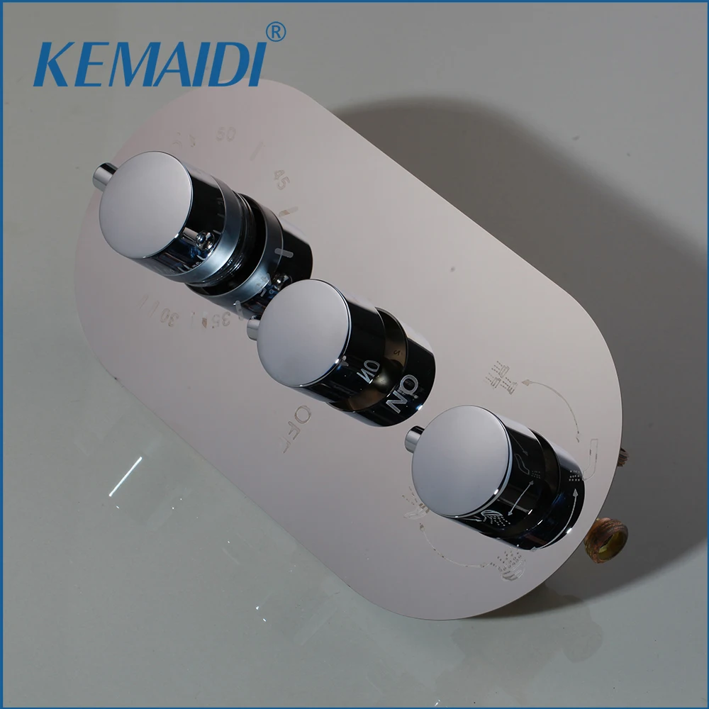 

KEMAIDI Shower Mixing Valve Mixer Bathroom Bath Shower Faucet Mixer Valve Wall Mounted Faucets Thermostatic Shower Faucets Valve