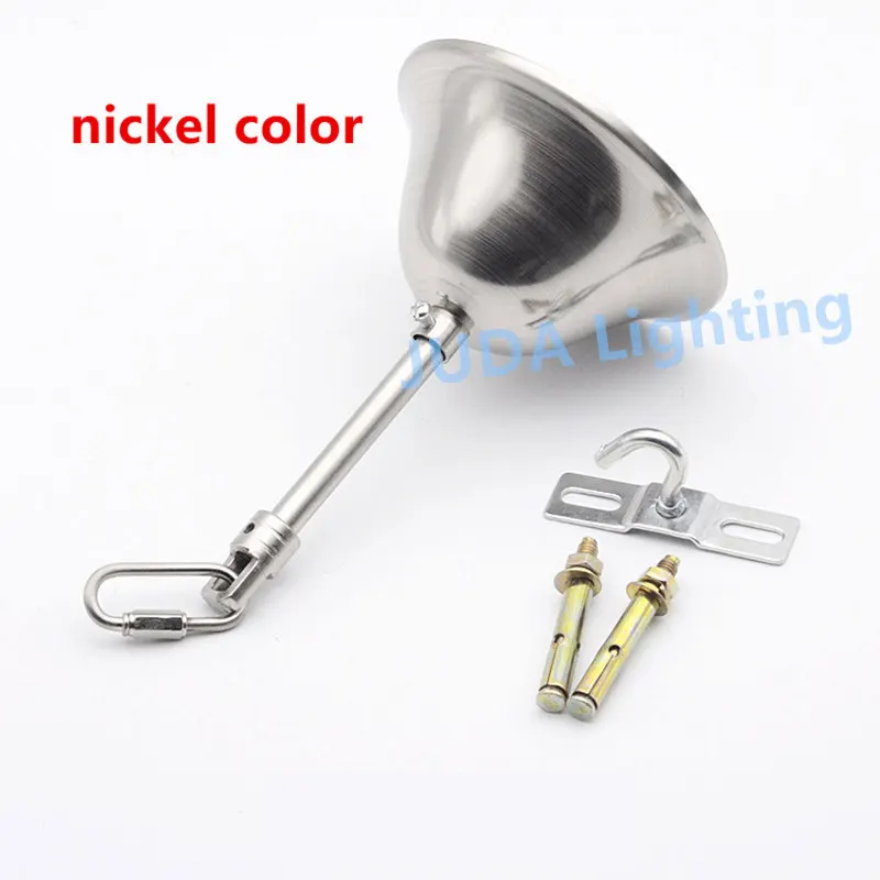 nickel color Металлическая потолочная Роза Потолочная пластина с M10 трубчатая штанга и connnection Пряжка потолочный навес для Винтаж ретро лампы Базовая Светодиодная лампа "сделай сам" - Цвет: nickel color