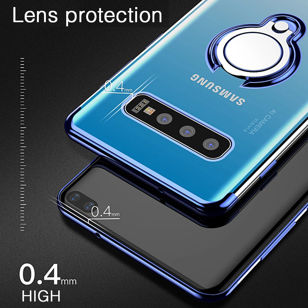Чехол OTAO для Samsung Galaxy S9 S8 Plus S10 Lite Note 8 9 J7 A6 чехол из ТПУ с магнитной подставкой