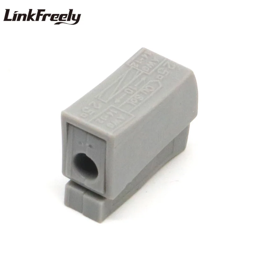 

PCT-111 100pcs Quick Wire Connector Teminator Lug 24A 400V 2.5mm^2 Spring Faston Terminal Block Connector Set Electric
