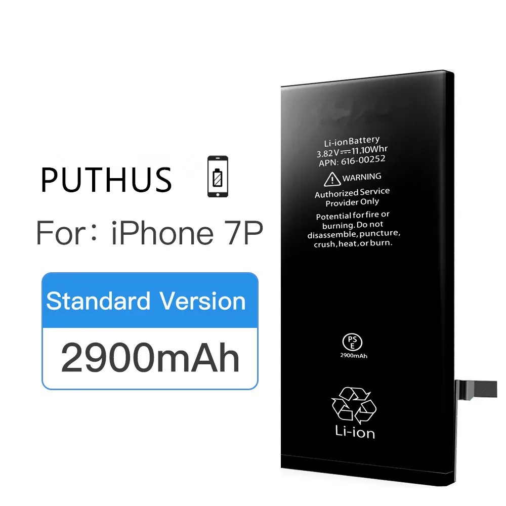 Высокое качество батареи мобильного телефона для iphone 7Plus 2900mah литиевая батарея