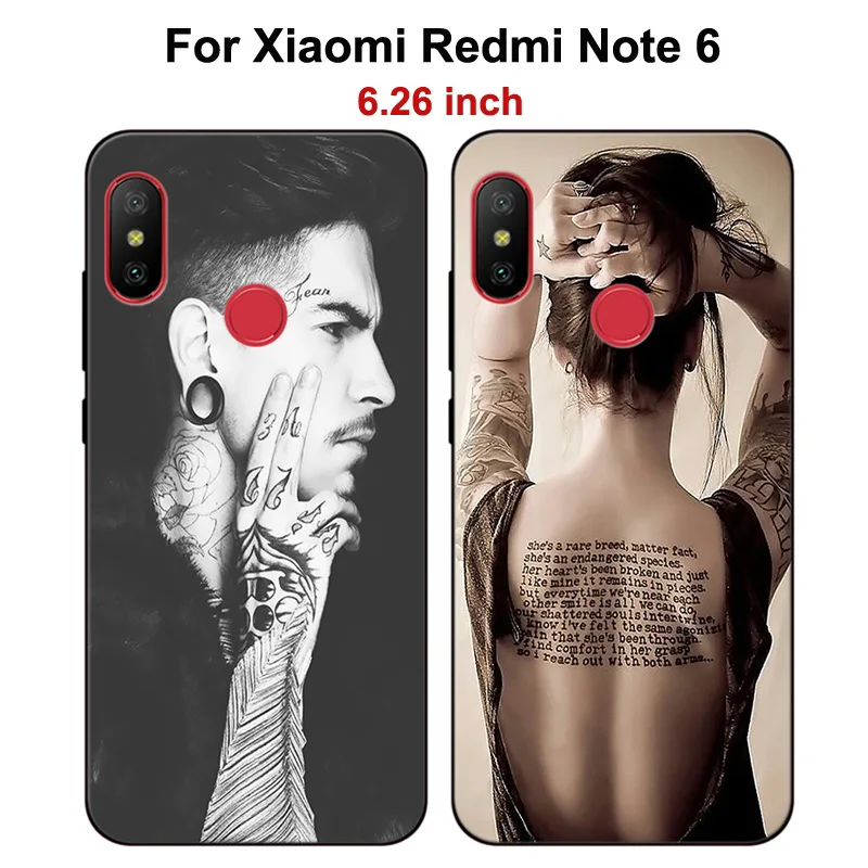 Красивый чехол для Xiaomi Redmi Note 6 Мягкая силиконовая задняя крышка телефона Note6