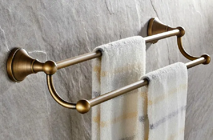 Двойной держатель для полотенец Cba077 античная латунь|towel bar holder|double towel bartowel |