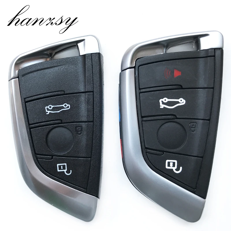 

3 4 Buttons Car Smart Key Shell Cover For BMW 1 2 7 Series X1 X5 X6 X5M X6M Auto Remote Key shell blank Fob housing Uncut Blade