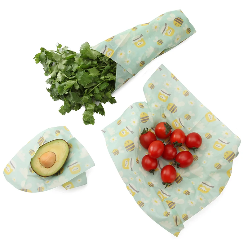 Многоразовые пчелиный воск пищевая обертывания моющаяся упаковка масляной