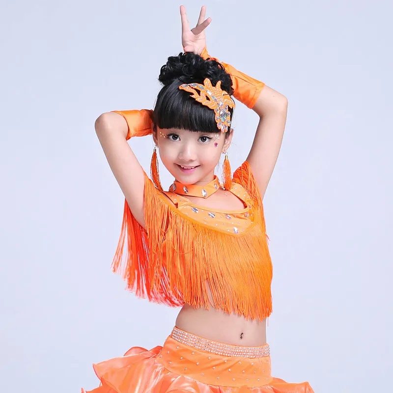 Женский костюм для латиноамериканских танцев бальное платье с бахромой юбка