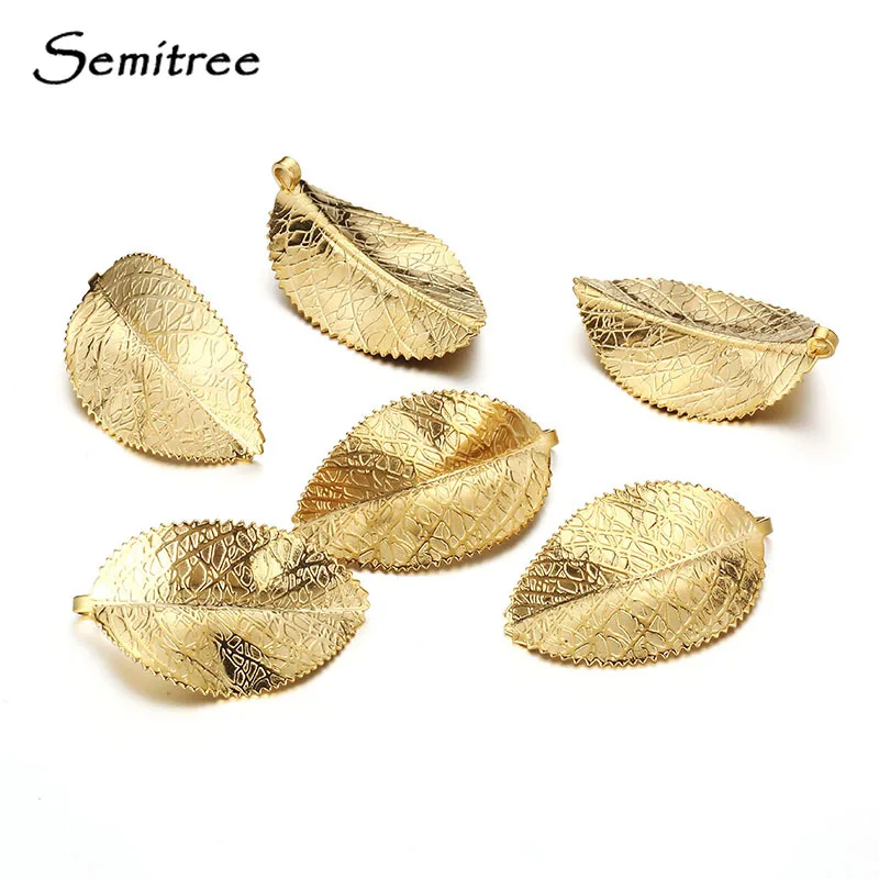 Semitree 5 шт. из нержавеющей стали амулет в виде листика ожерелье подвески листья
