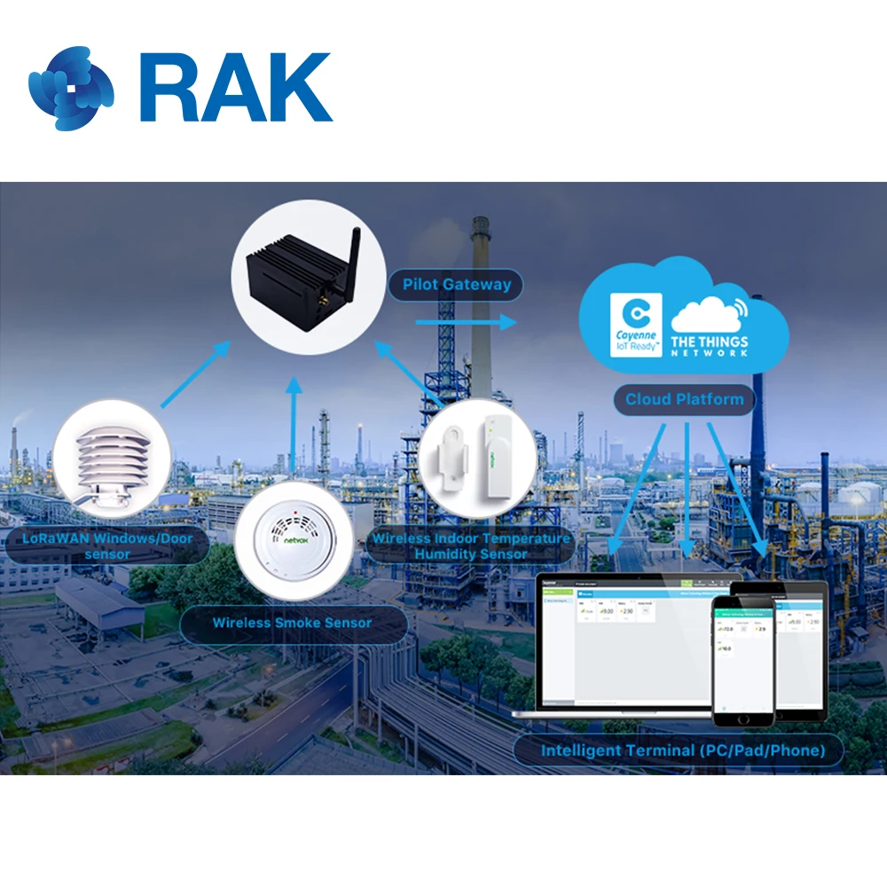 Вещь IoT LoRaWan enterprise kit умная фабрика LoRaWAN pilot gate way с Raspberry Pi 433/868/915/AS923 в ТТН и моем