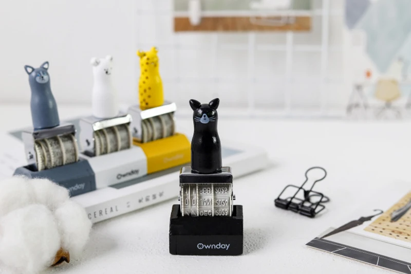 Животное деревянная ручка DIY штамп даты для DIY Скрапбукинг Ремесло Декор прокатки колеса винтажные школьные канцелярские принадлежности 4 цвета