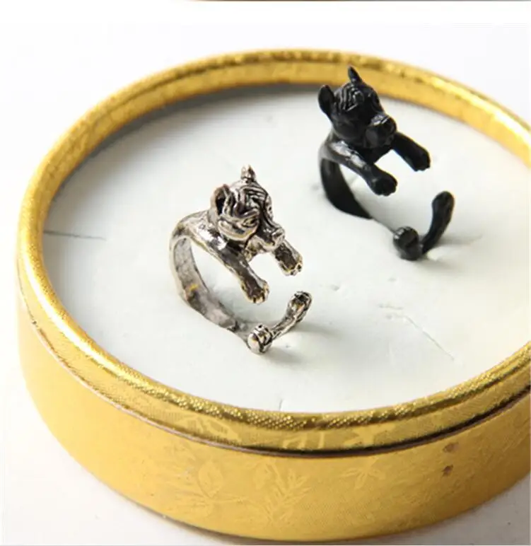 Оптовая продажа уникальное богемное шикарное ретро кольцо питбуля ручной работы