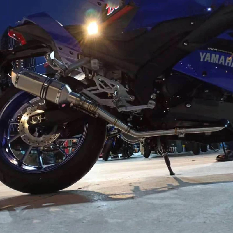 YZF-R15 150cc R15 мотоцикл защелкой из нержавеющей стали для Сталь глушитель среднего звена трубы изменение для Yamaha R15 V3.0