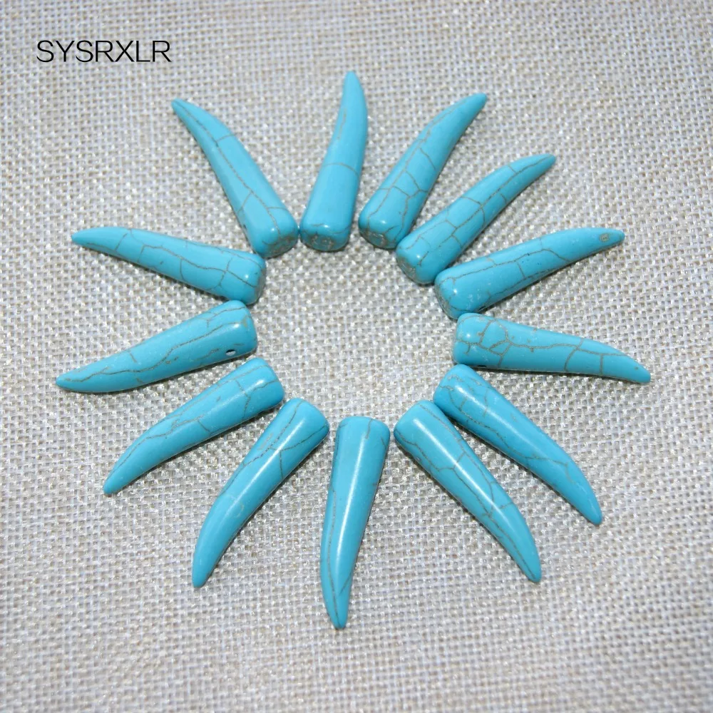 Бисер из натурального камня голубой для самостоятельного изготовления