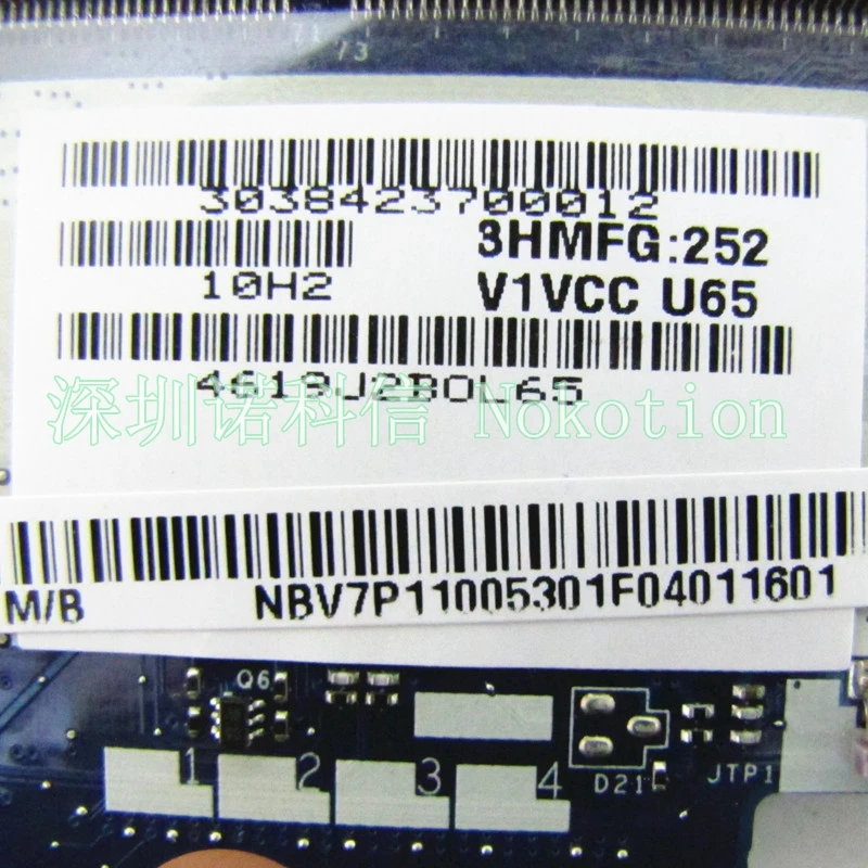 NOKOTION NBV7P11005 NB.V7P11.005 Q1VZC Женская материнская плата для ноутбука acer aspire LA-8941P SR0VA 887 CPU