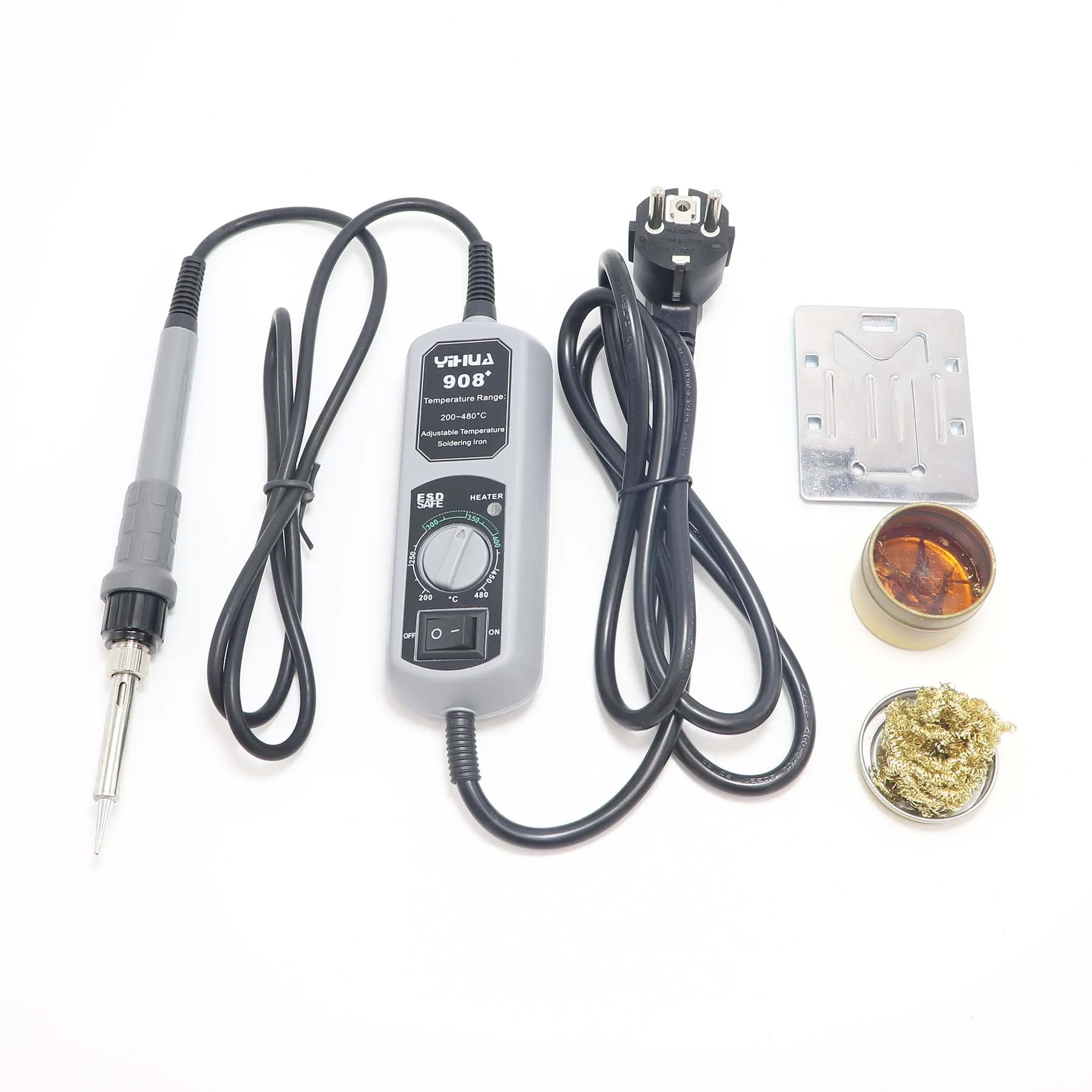 Package A YIHUA 908+ паяльная станция Мини Портативный Регулируемый Электрический паяльник сварочные инструменты для SMT SMD сварка ремонт - Цвет: Package A